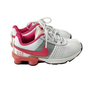 Nike Shox Girls White/ Pink Leather Nike Size 10C